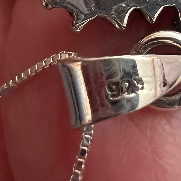 ❤️ Kingman Cotton Candy Turquoise Kitty Cat Western 925 Pendant 17” Necklace - Picture 7 of 13